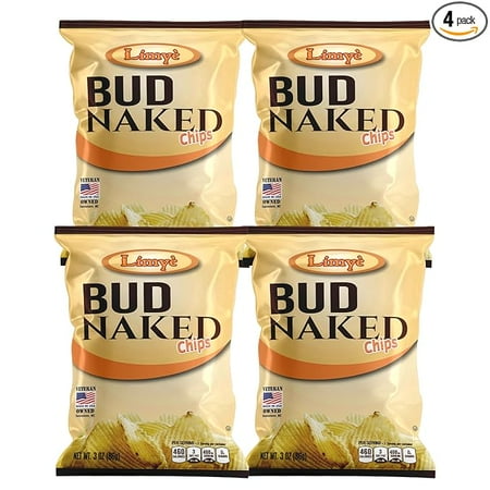 Limyè Bud Naked Potato chips, Healthy Kosher Certified Snacks Variety packs - Salted Chips, No Artificial Flavors, Vegan Gluten Free Chips, 3 Oz bag (Pack of 4)