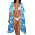 thumbnail image 3 of HELLHERO Starry Ocean Wave Kimono Cover Up - Lightweight Breathable Beachwear for Women | Perfect for Tropical Vacation, Poolside & Beach Party, 3 of 6
