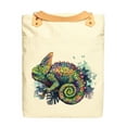 thumbnail image 1 of Unisex Chameleon Print 100% Cotton Canvas Leather Straps Laptop Backpack WAS_34, 1 of 1