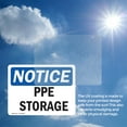 thumbnail image 6 of (2 Pack) PPE Storage OSHA Notice Sign 5 Inch X 3.5 Inch Vinyl Label Decal Sticker Weather Resistant, UV Protected for Workplace, Business, and Construction Site, Made in the USA, 6 of 7