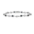 thumbnail image 3 of 14k White Gold Bracelet Gemstones September Women's Sapphire Round 4 mm 7 in Blue Sapphire/White, 3 of 4