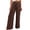 #02 Brown 【Mix & Match: Stock Up on Your Favorite Colors】, variant on Women's Soft Nylon Spandex Stretch Trousers, Elastic Waist Straight Leg Long Pants with Functional Pockets, Tummy Control Slimming Fit, Casual Daily Wear, Work & Weekend | TruHer,Black L