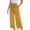 Yellow, variant on IDALL Linen Pants Women Petite Pants Women Wide Leg Pants With Pockets Lightweight High Waisted Palazzo Adjustable Tie Knot Flowy Trousers Lounge Pants Women Summer Pants Black L