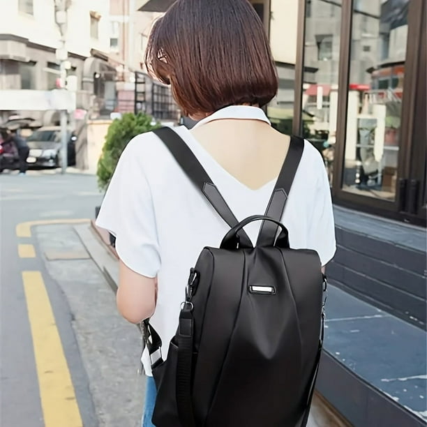 Minimalist anti theft backpack purse Convertible two Way daypack portable college school bag travel bag