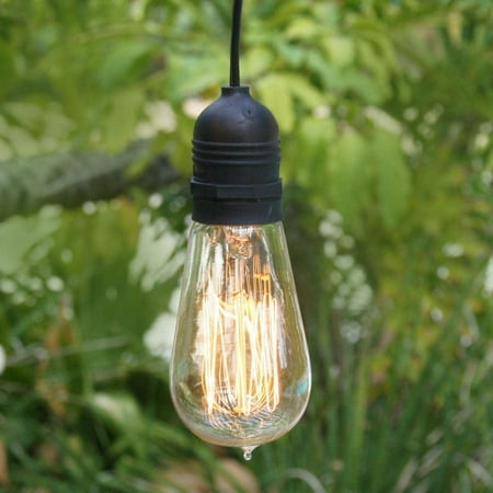 

Exra Long 25F Single Socke Black Weaherproof Oudoor Pendan Ligh Lamp Cord