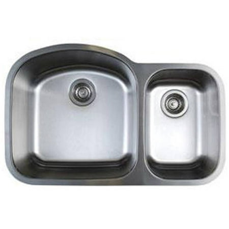 Blanco 441022 Stellar 20.5" X 31.75" Double-Basin Stainless Steel Undermount Kitchen Sink, Stainless Steel