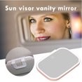 thumbnail image 3 of (Pink）Universal Car Sun Visor Mirror Dimmable LED Car Makeup Mirror LED Light Automotive Interior Rearview Mirror with LED Light,Spain,Practical Pink, 3 of 5