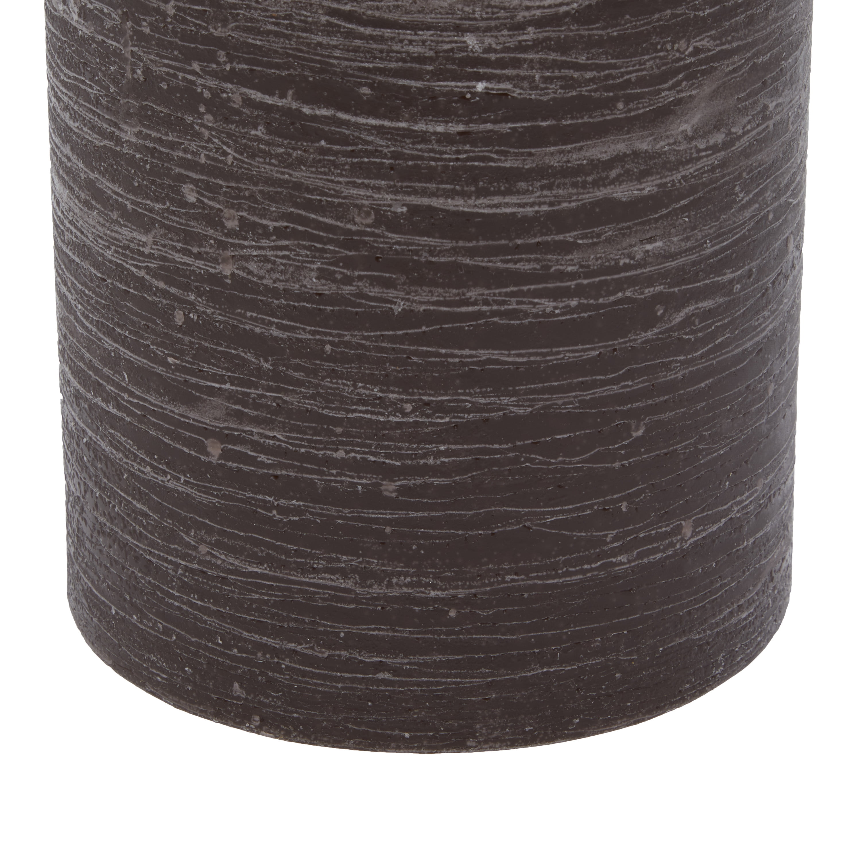 DecMode Brown Wax Indoor Outdoor Flameless Candle with Remote Control, Set of 3 4", 6", 8"H