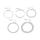 thumbnail image 1 of Pulseras para mujer, regalos para mujer, 5 piezas, conjunto personalizado de múltiples elementos con diamantes de imitación, pulsera con cadena de garra de cobre, joyería de mano, pulsera de metal., 1 of 3