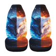 thumbnail image 5 of XYZCANDO Wolf Car Seat Covers Polyester Waterproof Front Seat Cover Van Sets Interior, Protector Anti-Slip Sedan Truck, 5 of 10