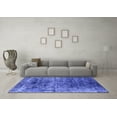 thumbnail image 3 of Ahgly Company Indoor Square Oriental Blue Industrial Area Rugs, 4' Square, 3 of 4