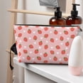 thumbnail image 5 of Picia Strawberry Printed Leather Travel Toiletry Bag,Cosmetic Organizer, Makeup Travel Bag, Durable Travel Pouch, Compact Toiletry Bag, Travel Accessories, 5 of 6