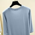 thumbnail image 3 of Maean Women 3/4 Sleeve Shirts Soft Comfortable Basic Crew Neck Pullover Top Loungewear Pajamas Tee, 3 of 6