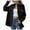Black, variant on vigerkar Womens Long Sleeve Button Down Boyfriend Shirts Casual Shacket Jacket Coats (Blue, XL)
