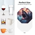 thumbnail image 5 of Drink Coasters, Dramatic Shark Attack -PVC Leather Coasters Sets of 4 for Tabletop Protection - Bar Accessories, Coasters for Drinks Cup Aesthetic Coasters Home Office Decor Octagon, 5 of 5