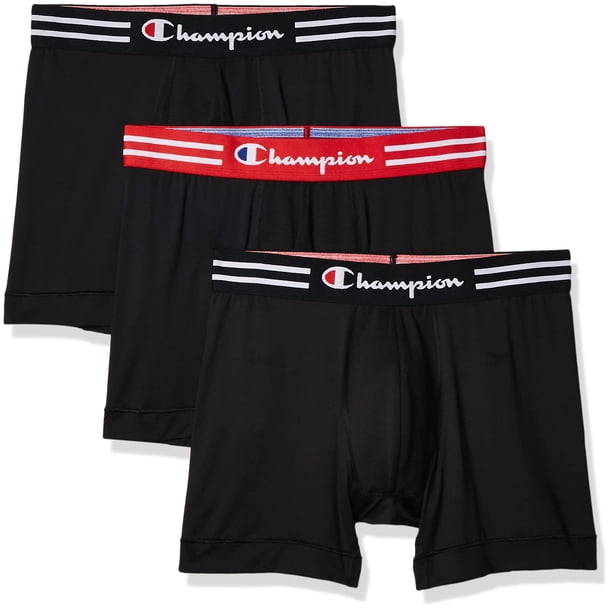 Boxers tipo bóxer Champion de algodón stretch para hombre, negro, talla S