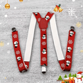 thumbnail image 2 of Christmas Santa Snowman Christmas Suspenders Stanta Suspenders for Men Elstic X Back with Metal Clips Adjustable Suspender, 2 of 2