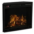 thumbnail image 5 of Gibson Living 33-inch Flat Pebble, Crystal, Log Ventless Heater Electric Fireplace Insert, Black Frame - 3 Color Changing Settings, 5 of 5