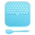 thumbnail image 3 of Dog Licking Mat with Suction Cups - Food Slow Feeder Pad for Dog Anxiety Relief(Blue), 3 of 7