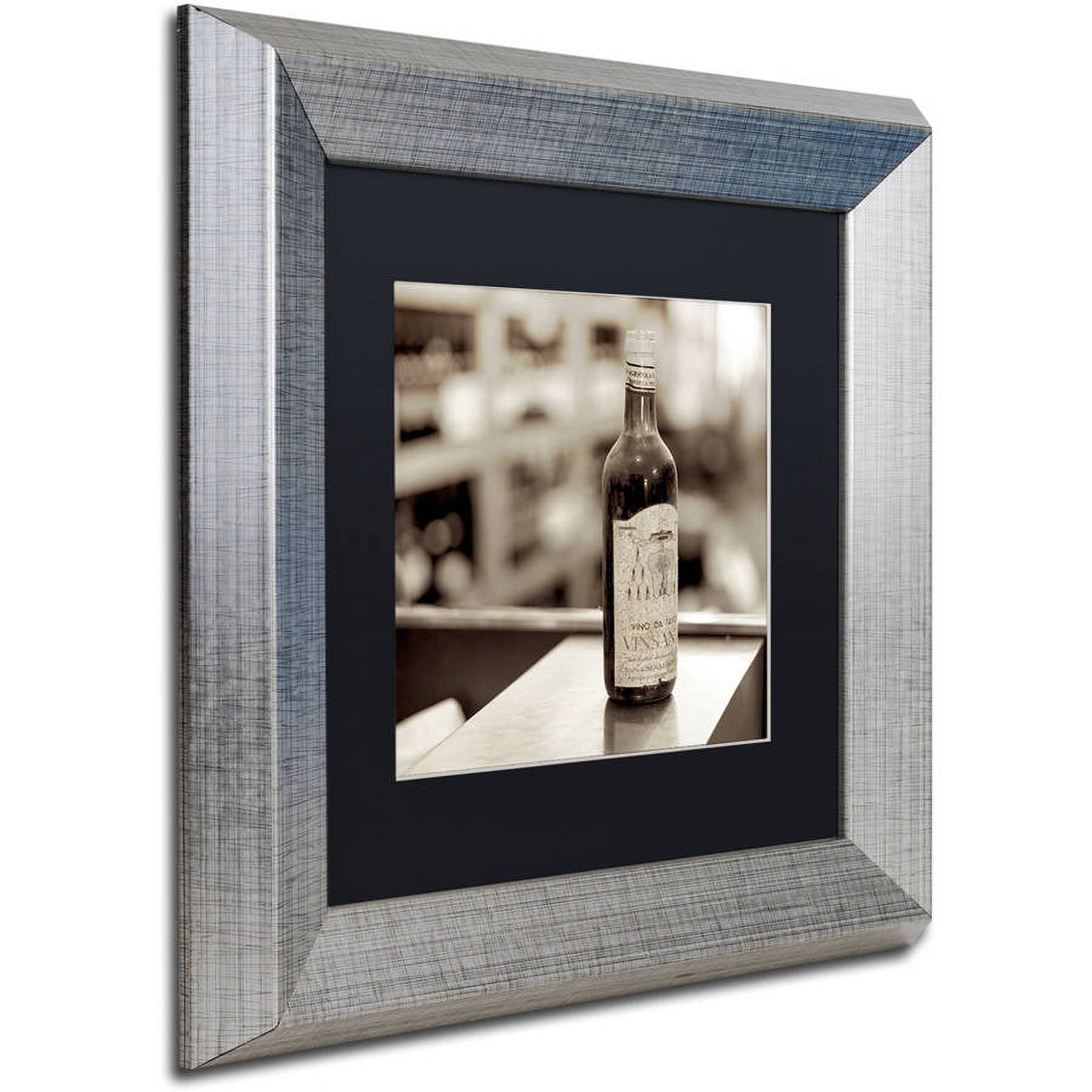 Trademark Fine Art "Tuscany Caffe III" Canvas Art by Alan Blaustein, Black Matte, Silver Frame