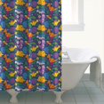 thumbnail image 4 of Colorful Dinosaurs Floral Motifs Pattern Shower Curtain 84"x72" ,Bathroom Decorative Shower Curtains Set with 12 Hooks,Modern Waterproof Washable Shower Curtain, 4 of 6
