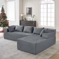 thumbnail image 5 of Behost 105" Modular Sectional Sofa for Living Room, Boneless L Shaped Cloud Couch with Chaise, Corduroy Gray, 5 of 11