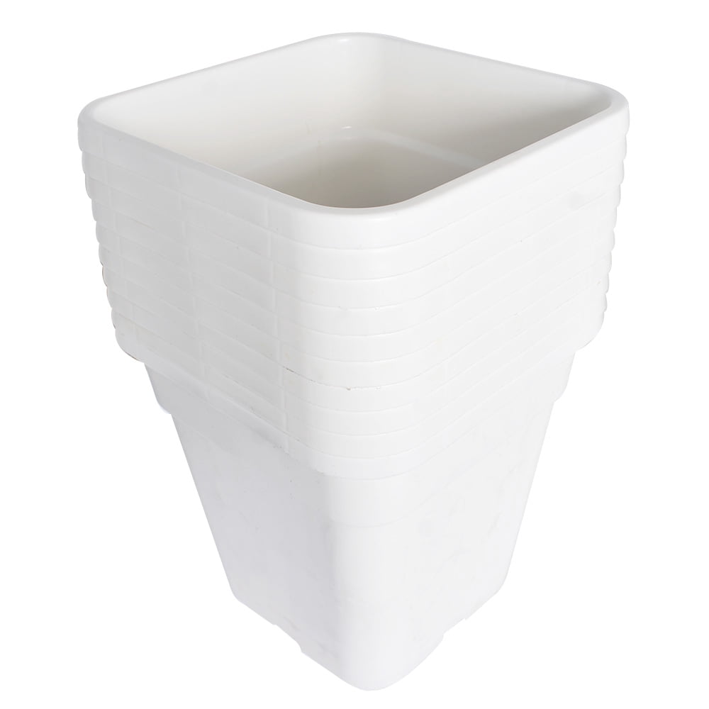 SHZAITOR 5/10 PACK Re-usable Square Nursery Pot 10 Gallon Plastic Grow Pots Plant