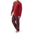 thumbnail image 5 of Fruit Of The Loom Men's Long Sleeve Microfleece Top and Flannel Pajama Pant Set, 5 of 9