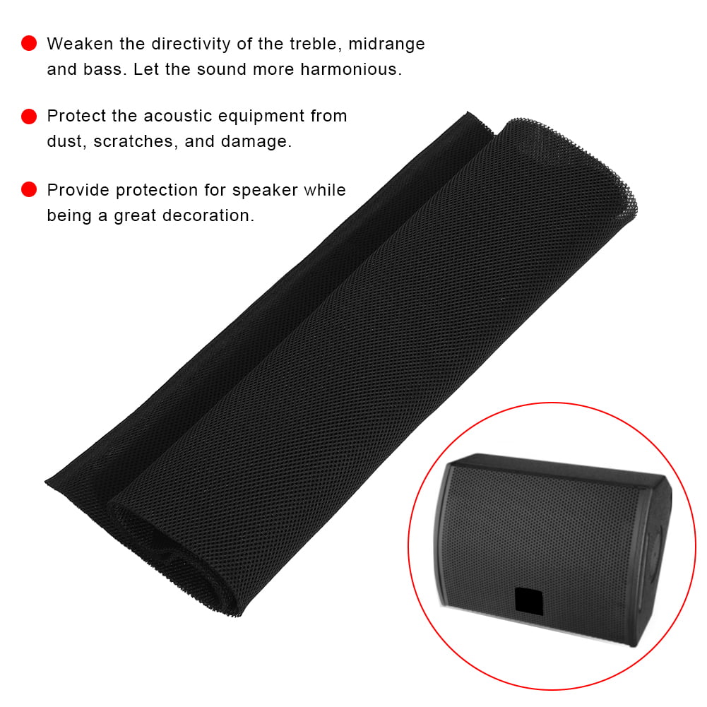 1,4 m x 0,5 m Gris Grille pour Haut-Parleur Tissu de Protection en Tissu Anti-Poussière Maille Audio Stéréo pour Haut-Parleur 