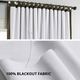 thumbnail image 6 of Half Price Drapes Signature Silver Grey Extra Wide Velvet Blackout Curtains (1 Panel), 100W X 108L, 6 of 11