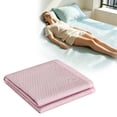 thumbnail image 2 of SUYOLL Ice Silk Cooling Bed Sheet Blanket Summer Breathable Soft Lightweight Smooth Throw Mat For Hot Sleepers Night Sweats Pink 245x225cm Queen Size, 2 of 9