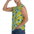 thumbnail image 3 of Fotbe Men's Lemon Print Men's Sleeveless Muscle Tank Tops Casual T-Shirts for Gym Workout Beach-Medium, 3 of 8