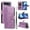 Purple, variant on for iPhone Air Wallet Case, PU Leather Flip Cover with Kickstand, Magnetic Closure Wrist Strap 3 Card Slots & 1 Cash Pocket Shockproof Full Body Protection for iPhone Air, Red