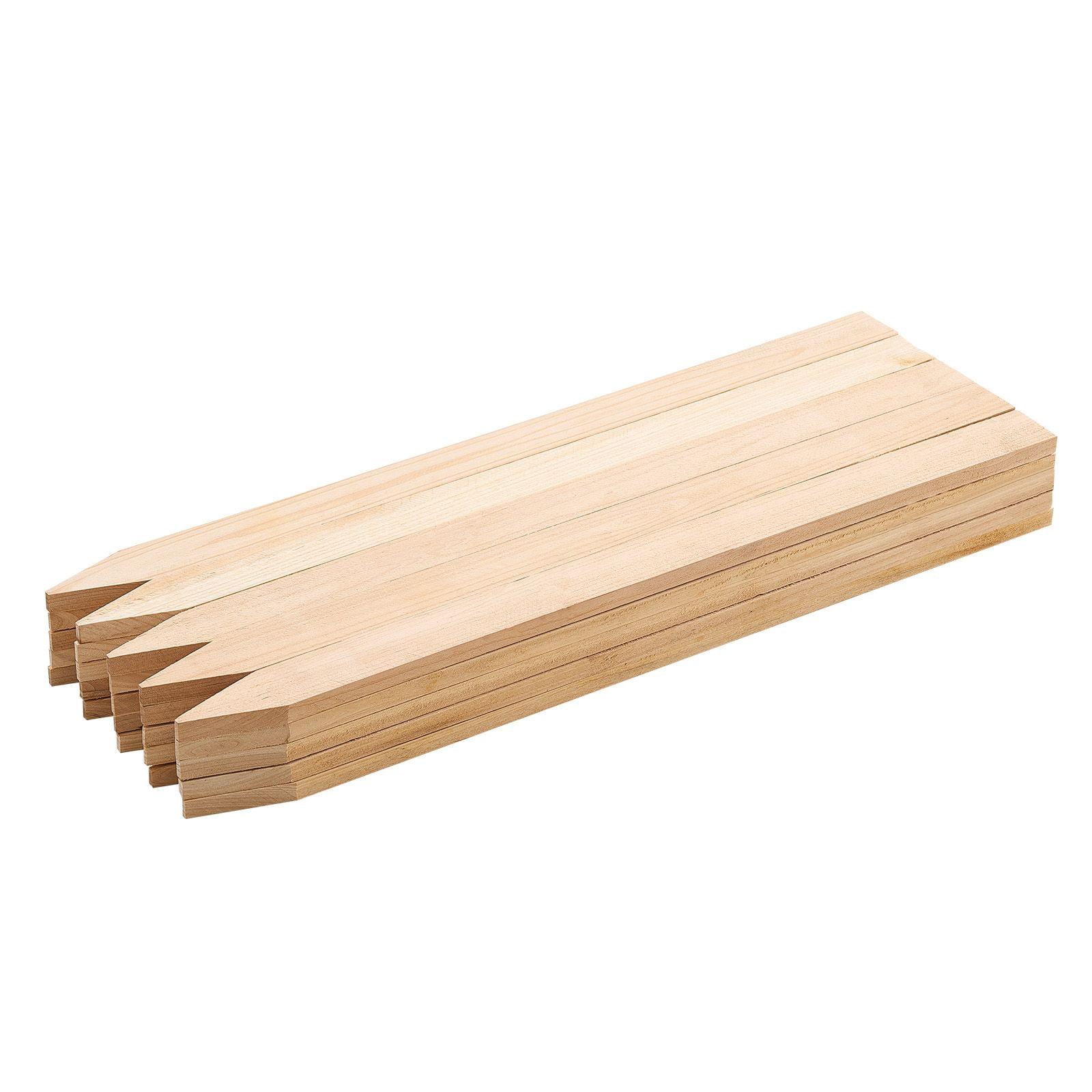 Wooden Garden Stakes 10-Pack, Natural Fir Wood, Pointed Bottom for Easy Insertion, Multiple Sizes, for Plant Support Fence Marking