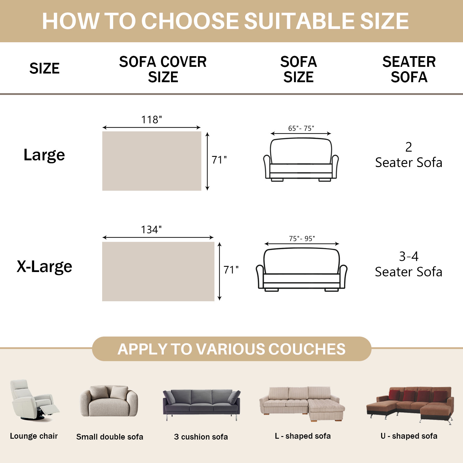 WOOW DEPOT Warm Faux Rabbit Fur Sofa Cover Machine Washable, Thick Throw Blanket L Shape Slipcover for 3 Cushion Couch, Coffee 71"x134"