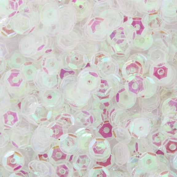 Threadart Loose Cup Iridescent Sequins - 4mm - White - 5 Gross (720 pcs/pk)