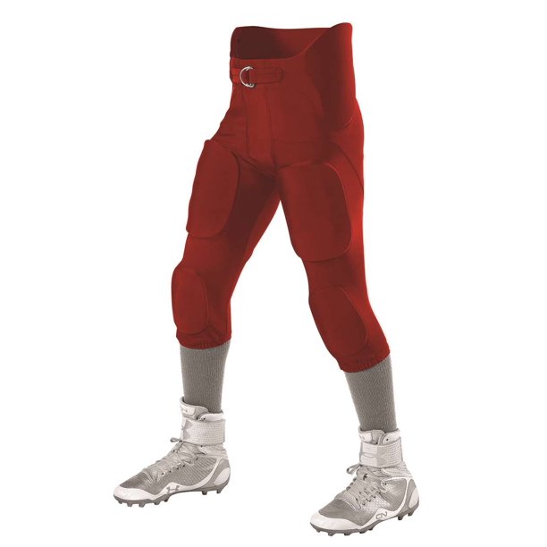 Alleson Athletic Intergrated Football Pants Color Red Size L