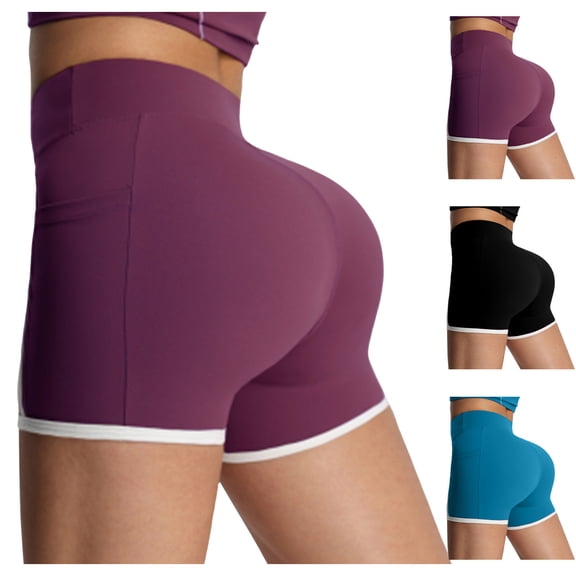 ZZwxWA Workout Shorts for Women Yoga High Waisted Belly Control Athletic Compression Shorts 3" Gym Casual