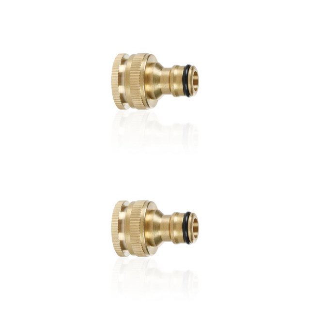 Kearding Connector Garden Multifunctional Adapters Pure Irrigation Wear-resistant Copper Washing Agriculture Fittings Repair Como se muestra 2piezas Kearding CBP482725