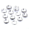 thumbnail image 1 of tamizeot 12 Pcs/set Summer Fashion Hollow Plated Alloy Toe Rings Beach Vacation Foot Set Toe''s Rings Girls Foot Jewelry Gift, 1 of 6