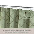 thumbnail image 6 of Siiluminisoy Sage Green Shower Curtains,Heavy-Duty Mold/Mildew-Resistant,Water-Repellent, Machine-Washable,Tufted Chevron Striped Textured Design,72 x 72, 6 of 8