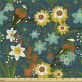thumbnail image 2 of Ambesonne Floral Fabric by the Yard Upholstery, Vintage Birds Blossoms Art, 2 Yards, Multicolor, 2 of 5
