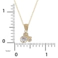 thumbnail image 4 of Disney Minnie Mouse Women's 14kt Yellow Gold CZ Pendant Necklace, 18" Chain, 4 of 5