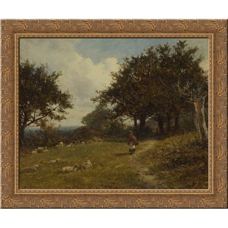 Colwell, near Malvern, Worcestershire 24x20 Gold Ornate Wood Framed Canvas Art by David Bates