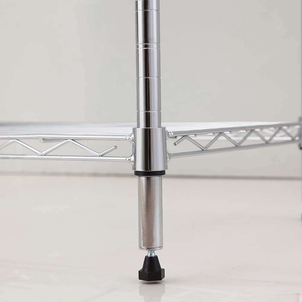 4 tier chrome utility wire shelving unit 14x24x53in