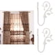 thumbnail image 2 of Paquete de ganchos de sujeción metálicos en forma de U para cortinas. Tratamiento de herrajes. Estilo3 Blanco, 2 of 8