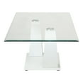 thumbnail image 4 of Furniture of America Navarre 3-Piece Glass Coffee Set with White Base, 4 of 20