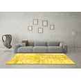 thumbnail image 3 of Ahgly Company Machine Washable Indoor Round Patchwork Yellow Transitional Area Rugs, 8' Round, 3 of 4
