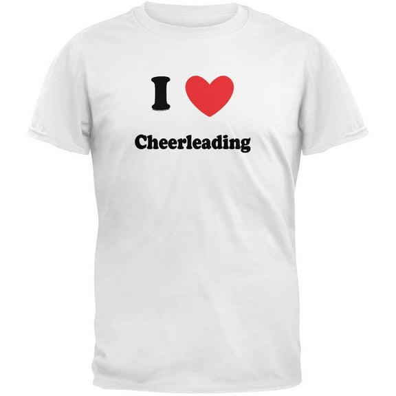Old Glory Mens I Heart Cheerleading Short Sleeve Graphic T Shirt