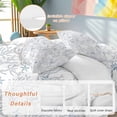 thumbnail image 4 of Summer Full Size Comforter Set, Retro Ocean Shell Starfish Conch Coral Bedding for All Seasons, 4 Pcs Bed Set, 1Quiltcover (86"x86") ,1Sheet(80"x116"), 2Pillowcases (30"x20"), 4 of 9